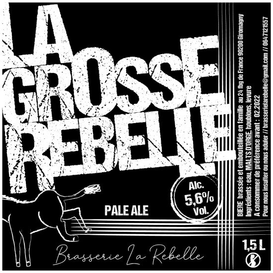 Brasserie La Rebelle - Etiquette - La Grosse Rebelle - 1,5L - 120x120mm.jpg
